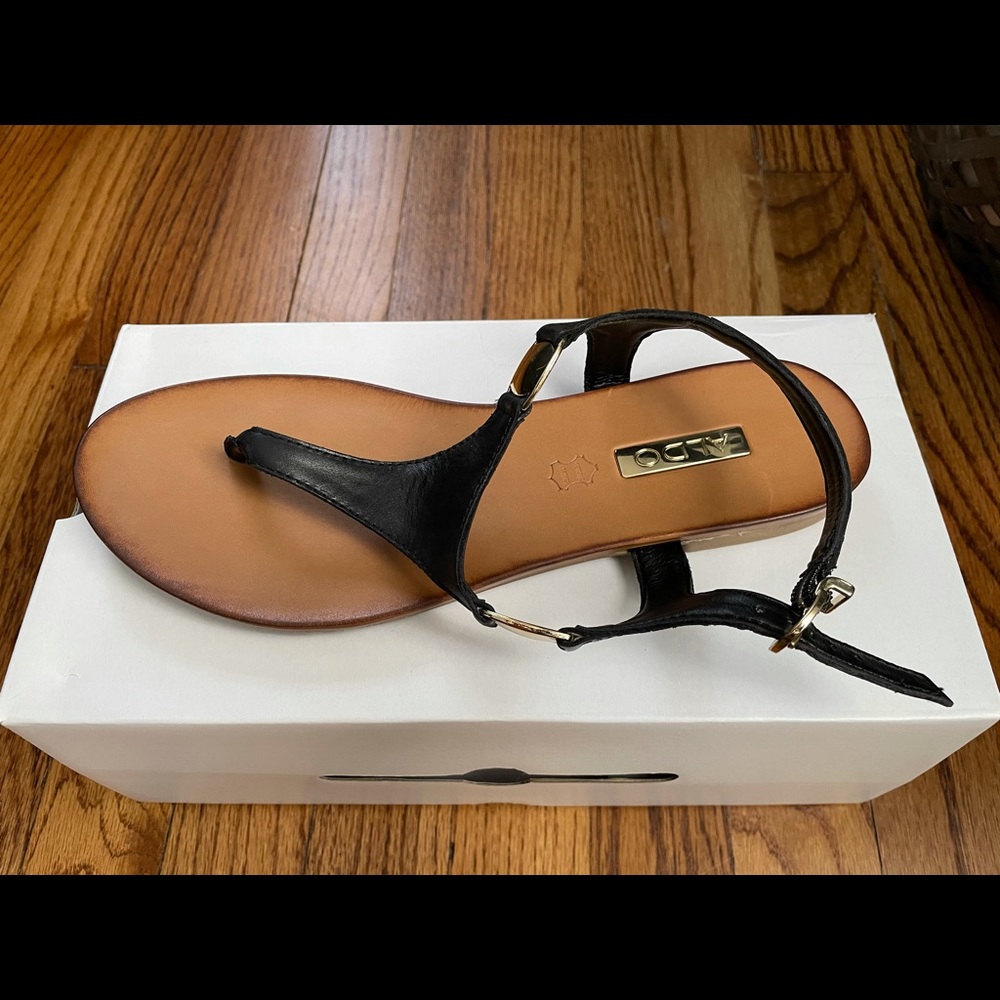 ALDO black thong bellia sandal